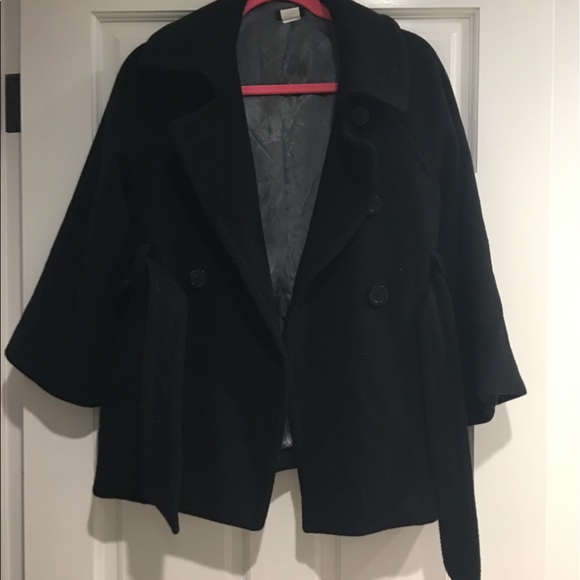 J. Crew black small 2 pea coat jacket - Picture 2 of 6